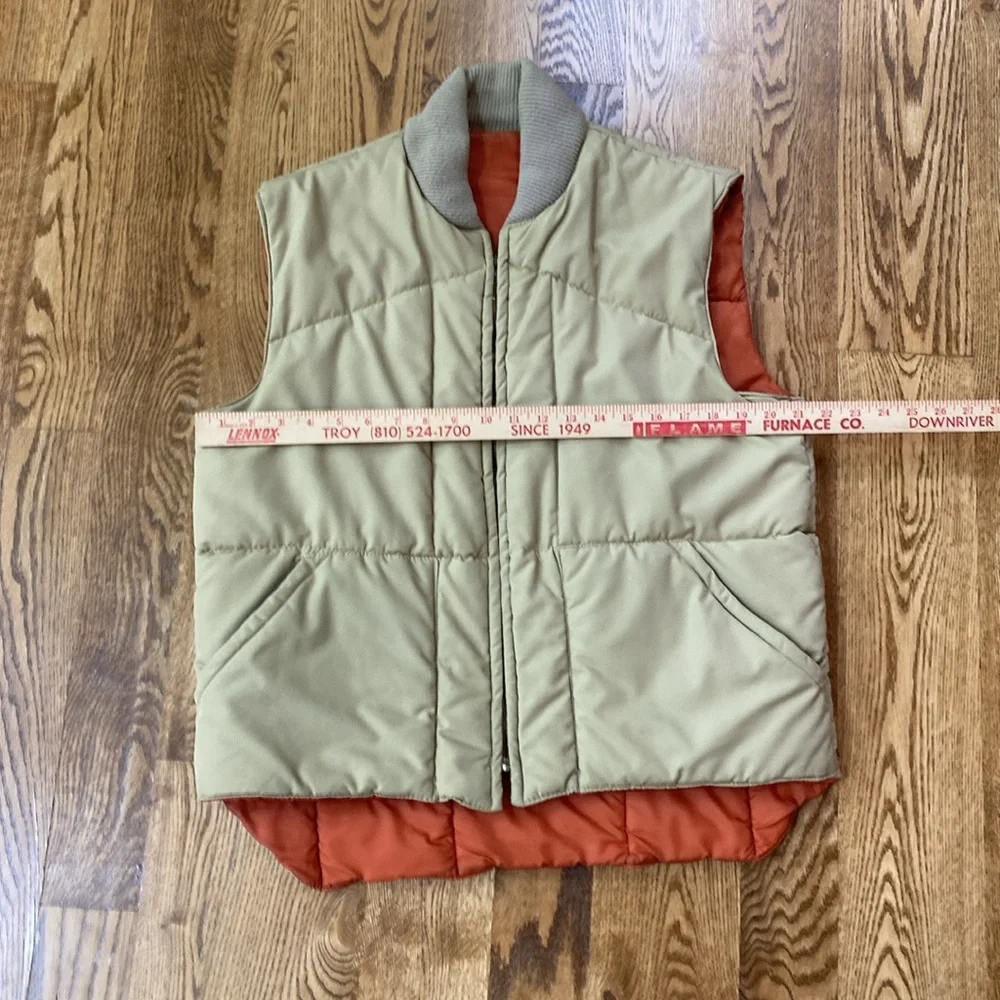 Vintage puffer hunting sportsman hunting vest outdoorsman reversible unisex